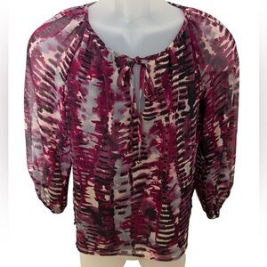 VERONICA M Magenta Blouse Women XS